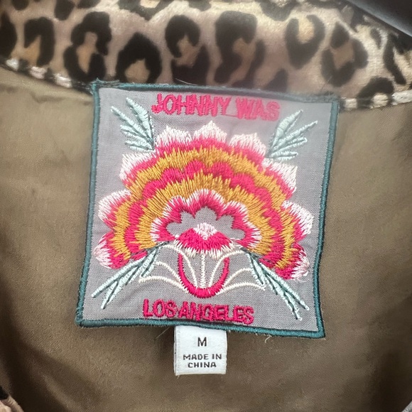 Johnny Was Leopard Print Blouse Faux Velvet - Picture 4 of 6